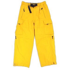 VINTAGE Abercrombie Convertible Belt Zip Off Cargo Pants 90s Y2k Gorpcore Yellow